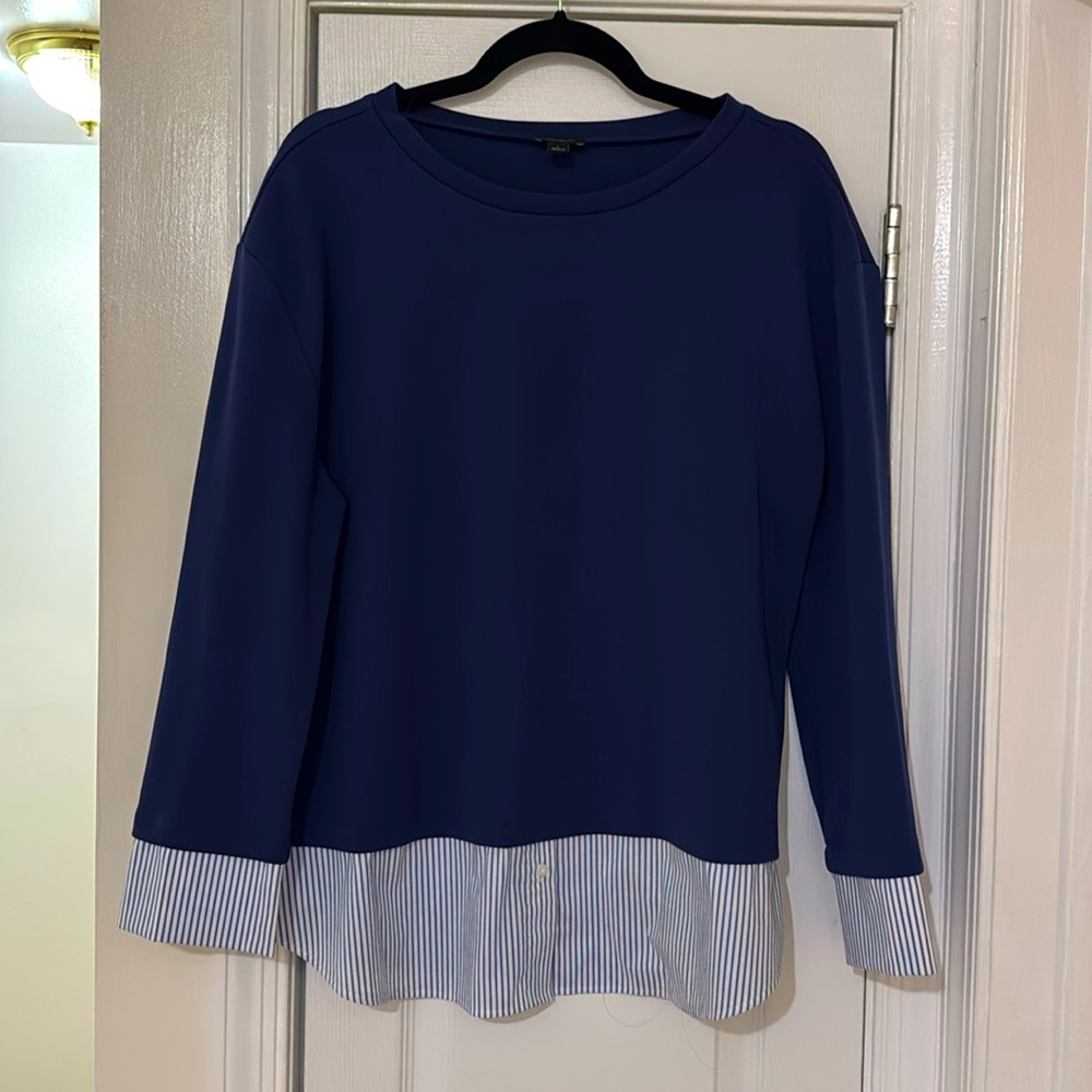 Navy Twofer sweatshirt